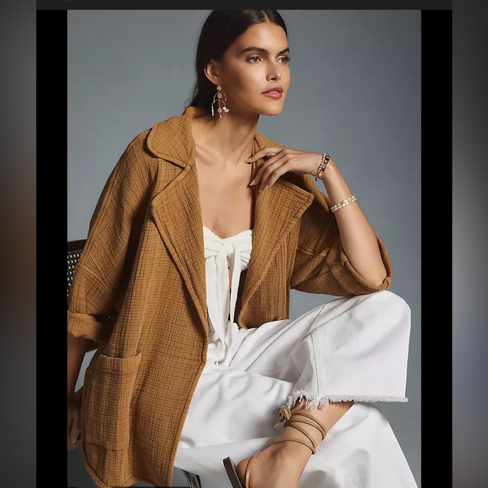 Pilcro Anthropologie Gauze Kimono Blazer one size